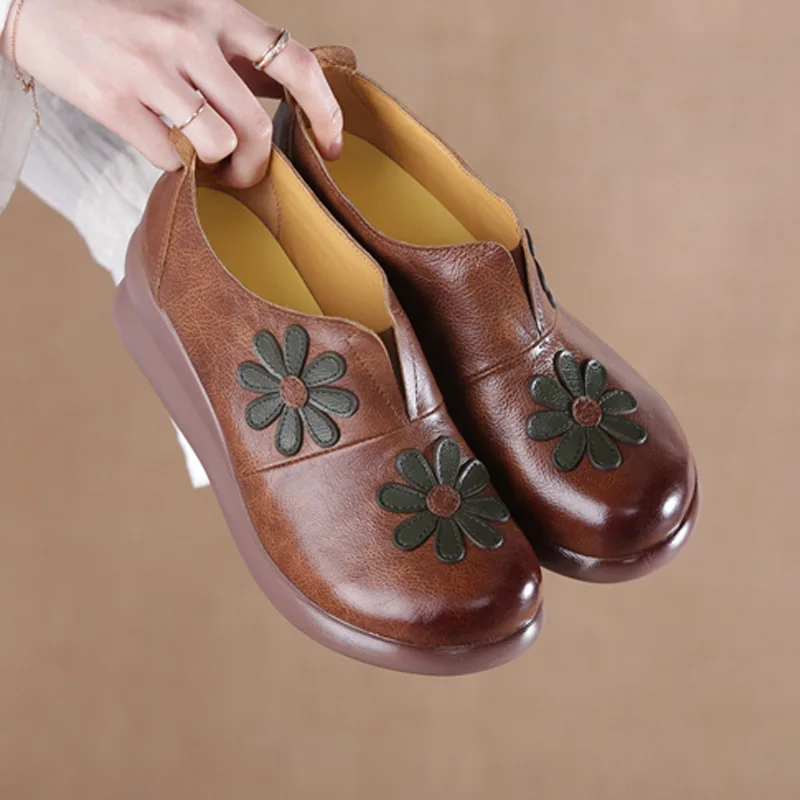 Xiuteng/Женская обувь на плоской подошве Мягкая натуральная кожа Повседневная