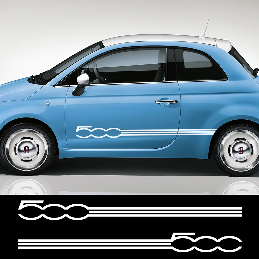 2 шт. виниловые наклейки с длинными полосками для Fiat 500 | Автомобили и мотоциклы