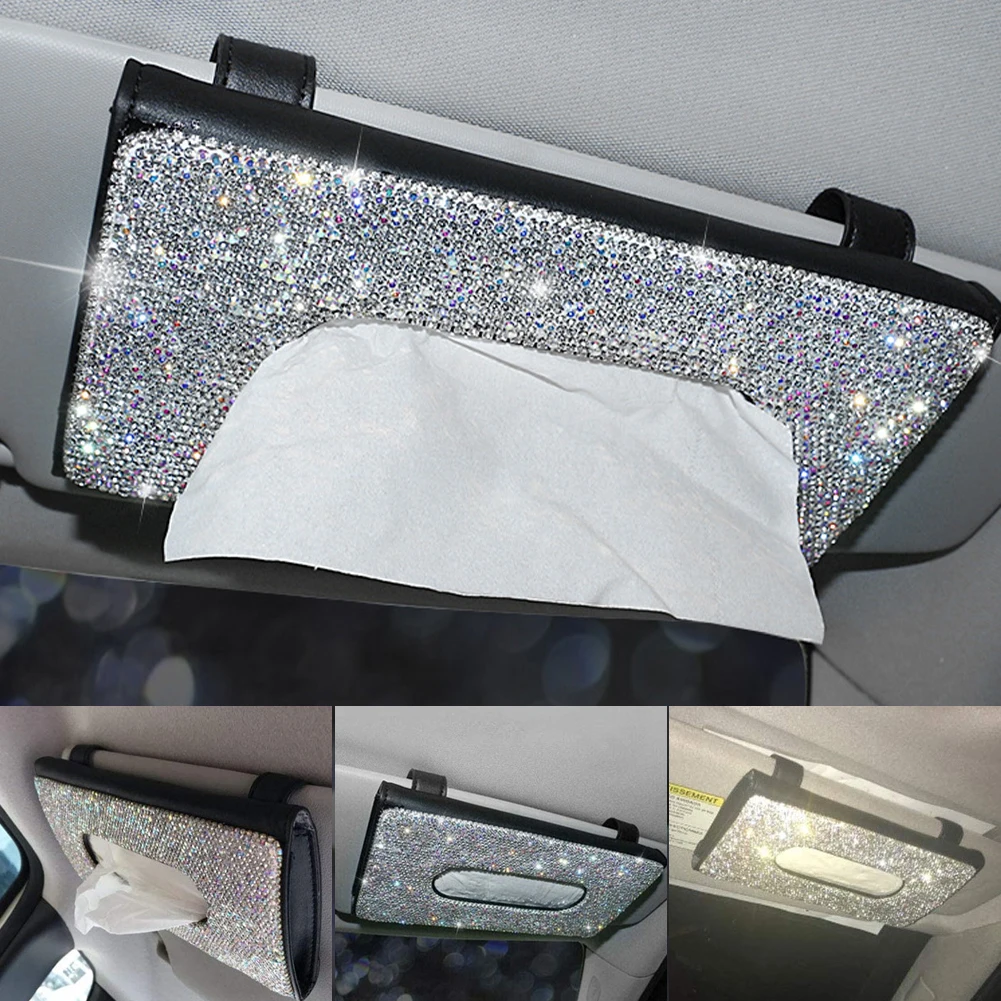 Car Tissue Holder Sun Visor Tissue Box Holder Shining Crystal Car Napkin Holder Interior Decoration Car Accessories for Women
Car Tissue Holder Sun Visor Tissue Box Holder Shining Crystal Car Napkin Holder Interior Decoration Car Accessories for Women