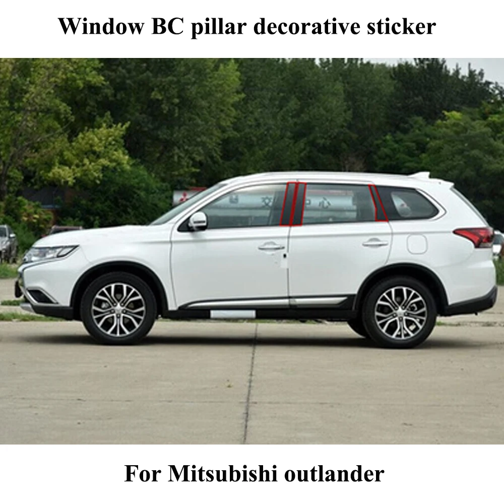 Декоративные наклейки на окна автомобиля Mitsubishi Outlander 6 шт./компл. аксессуары для