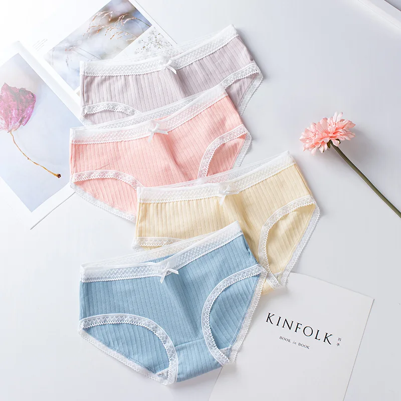 Fashion Lace Women's cotton panties Girl Striped Bow Briefs Cute Sexy Underwear Ladies Female Solid Lingerie Breathable Panty
Fashion Lace Women's cotton panties Girl Striped Bow Briefs Cute Sexy Underwear Ladies Female Solid Lingerie Breathable Panty