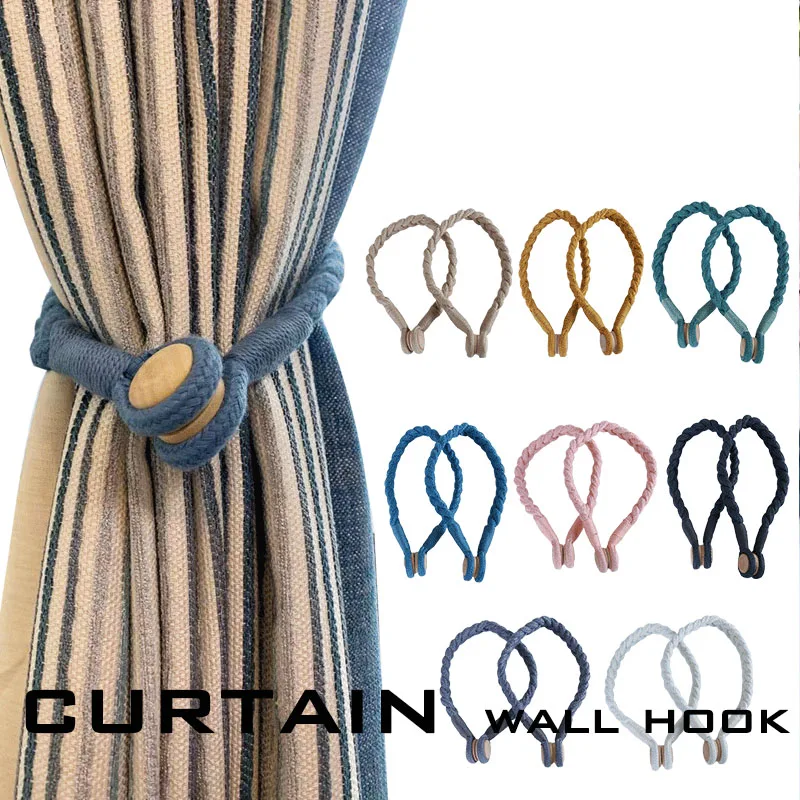 Modern Minimalist Curtain Straps Twist Braid Magnetic Buckle Tie Rope 8-color Wooden Bead Buckle Home Decoration Wholesale
Modern Minimalist Curtain Straps Twist Braid Magnetic Buckle Tie Rope 8-color Wooden Bead Buckle Home Decoration Wholesale