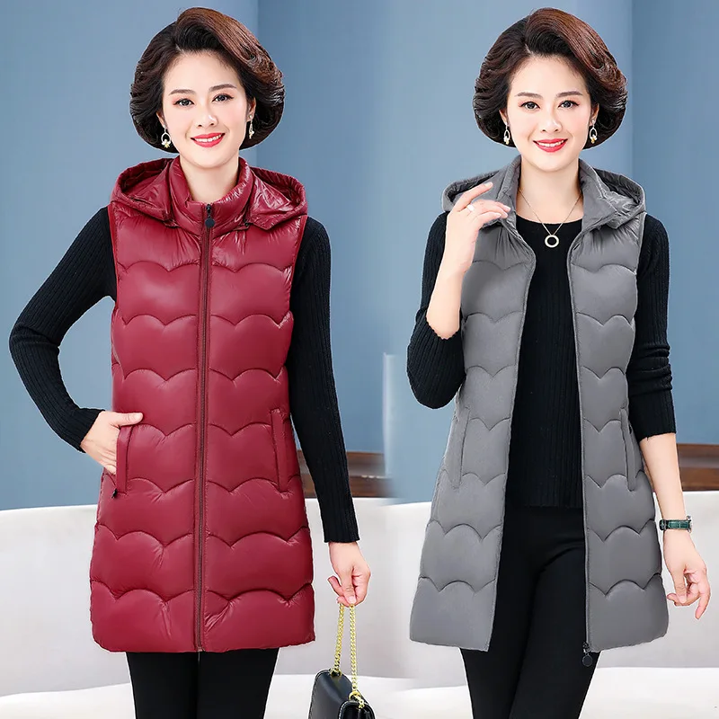 Beardon Women's Autumn Winter Down Cotton Vest Thickened Mid-Length Large Size Vest Waistcoat Women's Jacket
Beardon Women's Autumn Winter Down Cotton Vest Thickened Mid-Length Large Size Vest Waistcoat Women's Jacket