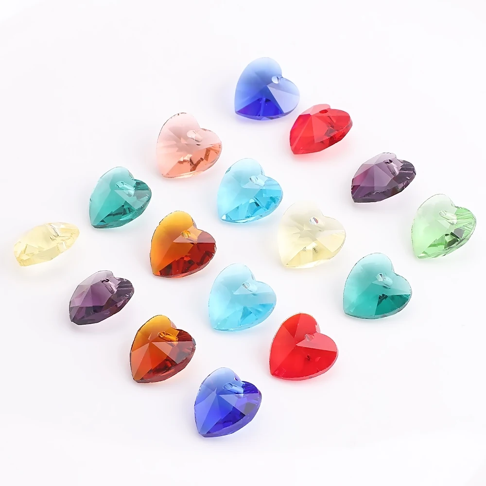 Glass Heart Beads Green 10mm 14mm Crafts Material DIY Crystal Charm Love Pendant Earings Jewelry Making Necklace Accessories
Glass Heart Beads Green 10mm 14mm Crafts Material DIY Crystal Charm Love Pendant Earings Jewelry Making Necklace Accessories