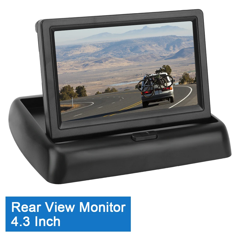 

LEEPEE Foldable 4.3" inch Car Rear View Monitors Universal TFT LCD Rearview Monitor Reversing Parking System Kit