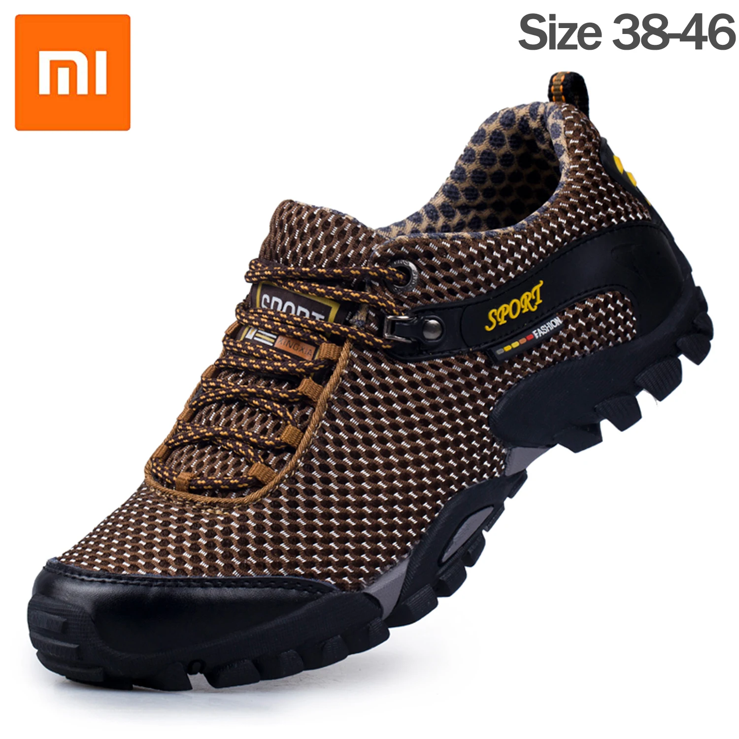 

Xiaomi High Quality Cow Leather Climbing Shoes Man Trekking Fishing Shoes Women Breathable Lycra Sneakers Outdoor Camping Shoes