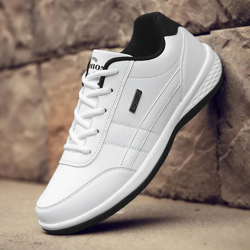 Fashion Men Leather Sneakers Casual Shoes Lac-up Mens Trainers Lightweight Zapatillas Hombre Walking Sneakers Vulcanize Shoes
Fashion Men Leather Sneakers Casual Shoes Lac-up Mens Trainers Lightweight Zapatillas Hombre Walking Sneakers Vulcanize Shoes