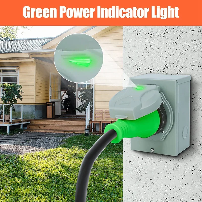 RV Power Outlet Box, 50A 125/250V Enclosed Lockable Weatherproof Outdoor Electrical Box for Camper Travel Trailer
RV Power Outlet Box, 50A 125/250V Enclosed Lockable Weatherproof Outdoor Electrical Box for Camper Travel Trailer