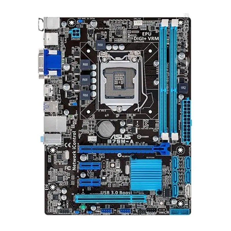 ASUS B75M-A Motherboard 1155 DDR3 Motherboard LGA 1155 Intel B75 B75M 16GB USB3.0 Support Core i3 i5 i7 Processor PCI-E 3.0 x16
ASUS B75M-A Motherboard 1155 DDR3 Motherboard LGA 1155 Intel B75 B75M 16GB USB3.0 Support Core i3 i5 i7 Processor PCI-E 3.0 x16