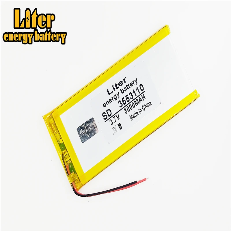 Rechargeable Batteries 3.7v 3000mah Polymer Lithium Li-ion Battery For Tablet Pc 7 Inch Mp3 Mp4 3553110 3555110
Rechargeable Batteries 3.7v 3000mah Polymer Lithium Li-ion Battery For Tablet Pc 7 Inch Mp3 Mp4 3553110 3555110