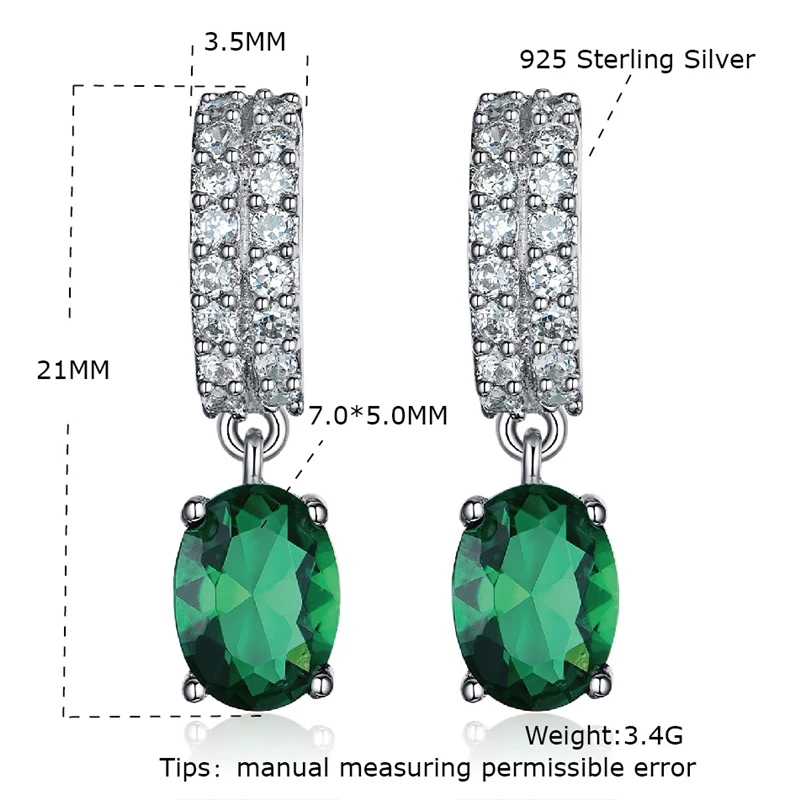 925 Sterling Sliver Earring Dangle Drop Created Russian Nano Emerald Vintage Clip Earrings For Women Gifts Fine Jewelry
925 Sterling Sliver Earring Dangle Drop Created Russian Nano Emerald Vintage Clip Earrings For Women Gifts Fine Jewelry