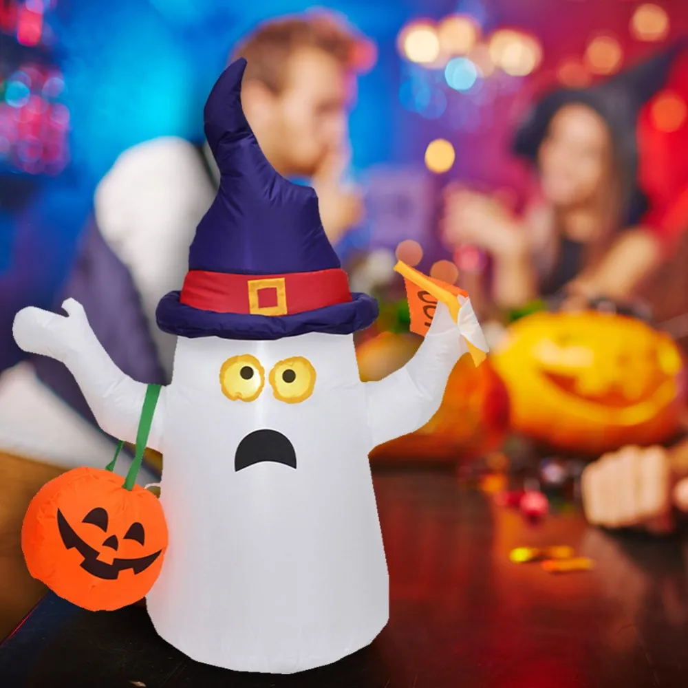 Inflatable Halloween's Specter Model With Pumpkin Outdoor Yard Garden Decoration Blow Up Polyester Festival Lantern Toys
Inflatable Halloween's Specter Model With Pumpkin Outdoor Yard Garden Decoration Blow Up Polyester Festival Lantern Toys