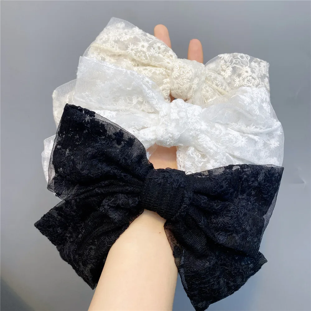 Ladies Lace Bows Hair Clips Ties Ropes Barrettes Girls Handmade Lage Double Layers Elastic Hair Bands Hairpins Ponytail Holder
Ladies Lace Bows Hair Clips Ties Ropes Barrettes Girls Handmade Lage Double Layers Elastic Hair Bands Hairpins Ponytail Holder