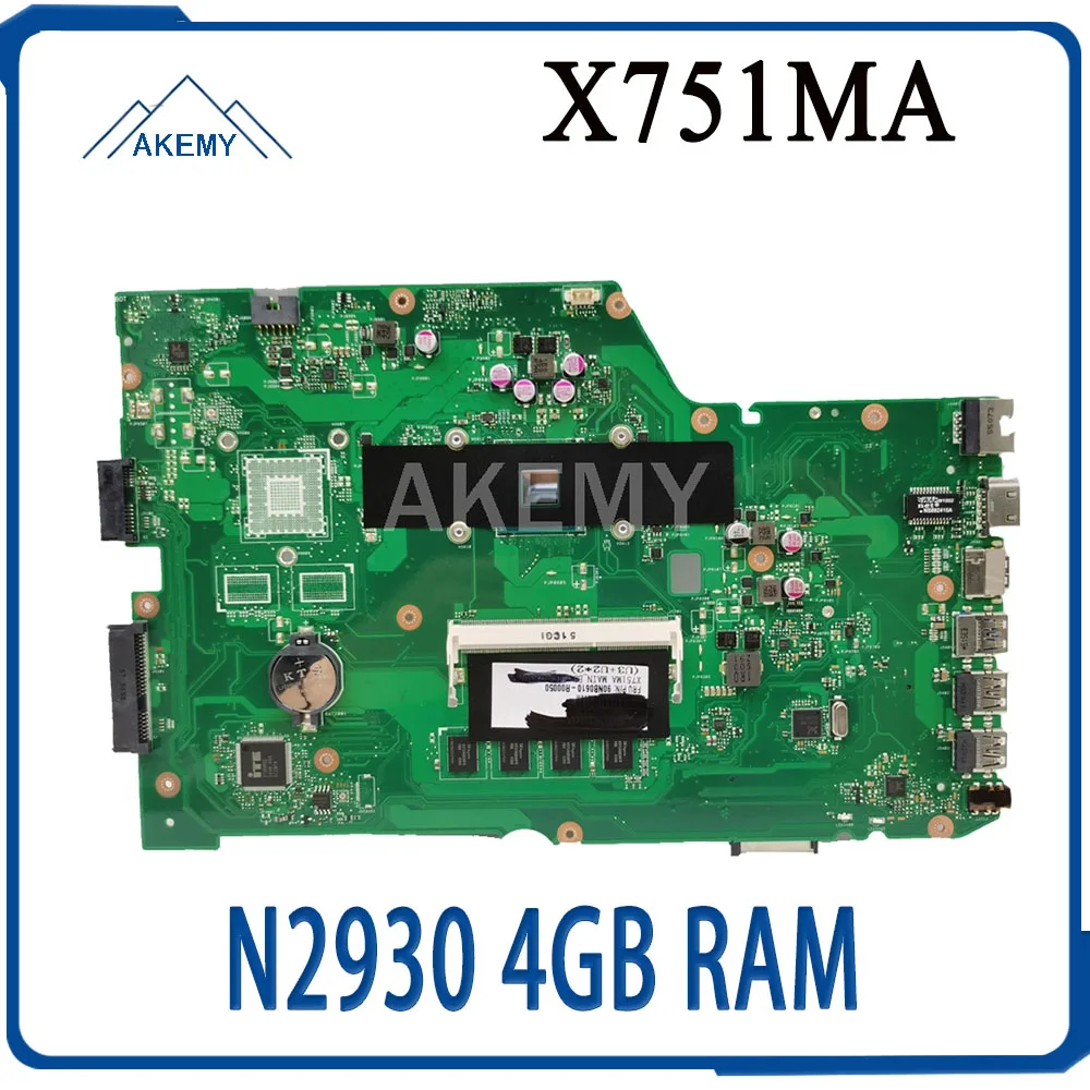 X751MD Motherboard N2930 4GB RAM REV 2.0 For Asus X751MA X751MD X751M X751MA motherboard 100% tested intact 
X751MD Motherboard N2930 4GB RAM REV 2.0 For Asus X751MA X751MD X751M X751MA motherboard 100% tested intact