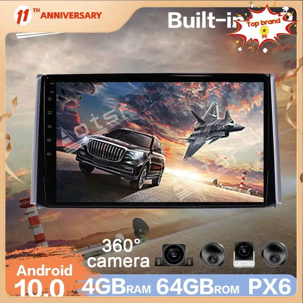 Автомобильный мультимедийный плеер на Android 10,0, панорамная камера 360 для Toyota RAV4 XA50 2018 + PX6 4 Гб + 64 ГБ, автомобильный GPS-навигатор, DVD DSP
Автомобильный мультимедийный плеер на Android 10,0, панорамная камера 360 для Toyota RAV4 XA50 2018 + PX6 4 Гб + 64 ГБ, автомобильный GPS-навигатор, DVD DSP