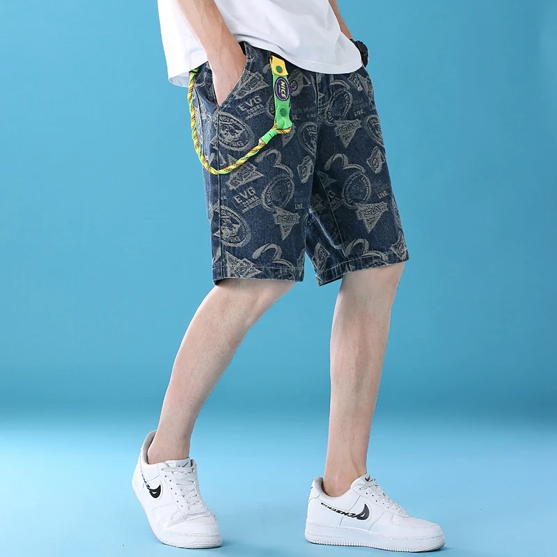 2021 New Summer High Quality Men's Print Straight Cut Loose Hip-Hop Men's Jean Shorts
2021 New Summer High Quality Men's Print Straight Cut Loose Hip-Hop Men's Jean Shorts