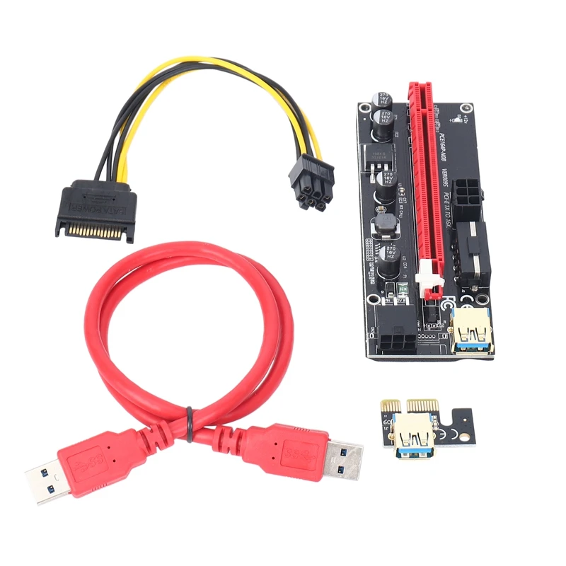 VER 009S PCIE Riser 1X to 16X Graphics Extension Card for GPU Mining Riser Card Extender , PCI Express Adapter, 6-Pack
VER 009S PCIE Riser 1X to 16X Graphics Extension Card for GPU Mining Riser Card Extender , PCI Express Adapter, 6-Pack