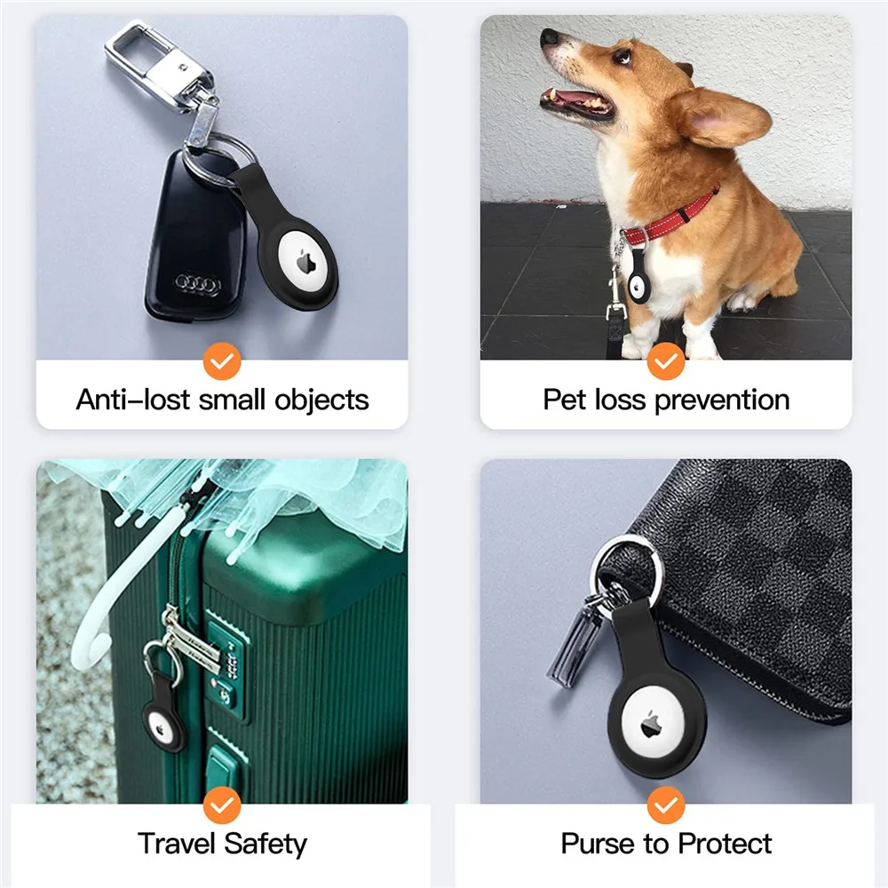 Silicone Case for AirTag Finder Anti-Scratch Protective Skin Cover with Keychain Compatible with Apple AirTags 2021
Silicone Case for AirTag Finder Anti-Scratch Protective Skin Cover with Keychain Compatible with Apple AirTags 2021
