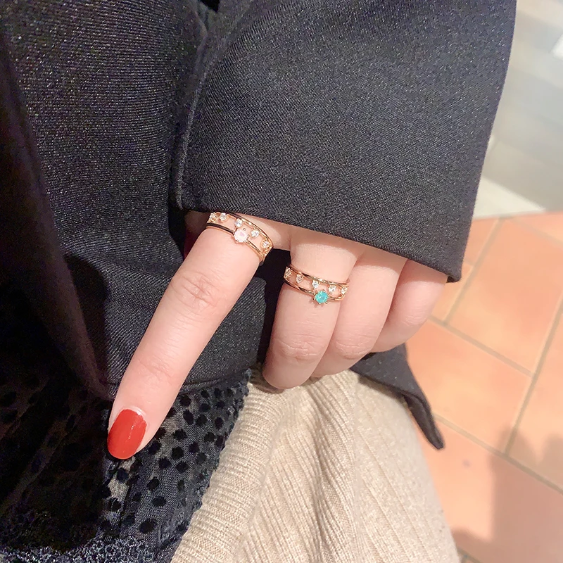 Японский вход Lux сладкий Карамельный цвет двойной Слои кольцо Интернет