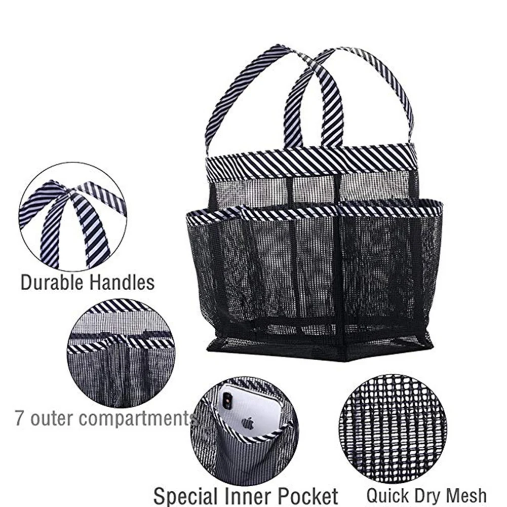 Portable Tote Mesh Shower Basket Quick Dry Bathroom Organizer 8 Pockets Caddy for Camping Swimming Home Accessories
Portable Tote Mesh Shower Basket Quick Dry Bathroom Organizer 8 Pockets Caddy for Camping Swimming Home Accessories