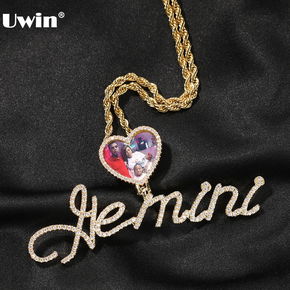 UWIN Custom Cursive Letter Necklaces with Picture Clasp Chic Hip Hop Jewelry AAA Cubic Zirconia Name Necklaces Fashion Jewelry
UWIN Custom Cursive Letter Necklaces with Picture Clasp Chic Hip Hop Jewelry AAA Cubic Zirconia Name Necklaces Fashion Jewelry