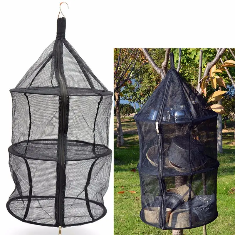 Portable Drying Dryer Rack Net Folding 3 Layer Hanging Mesh Bag Dish Shelf closet Storage Basket Tableware for Outdoor X7JD
Portable Drying Dryer Rack Net Folding 3 Layer Hanging Mesh Bag Dish Shelf closet Storage Basket Tableware for Outdoor X7JD