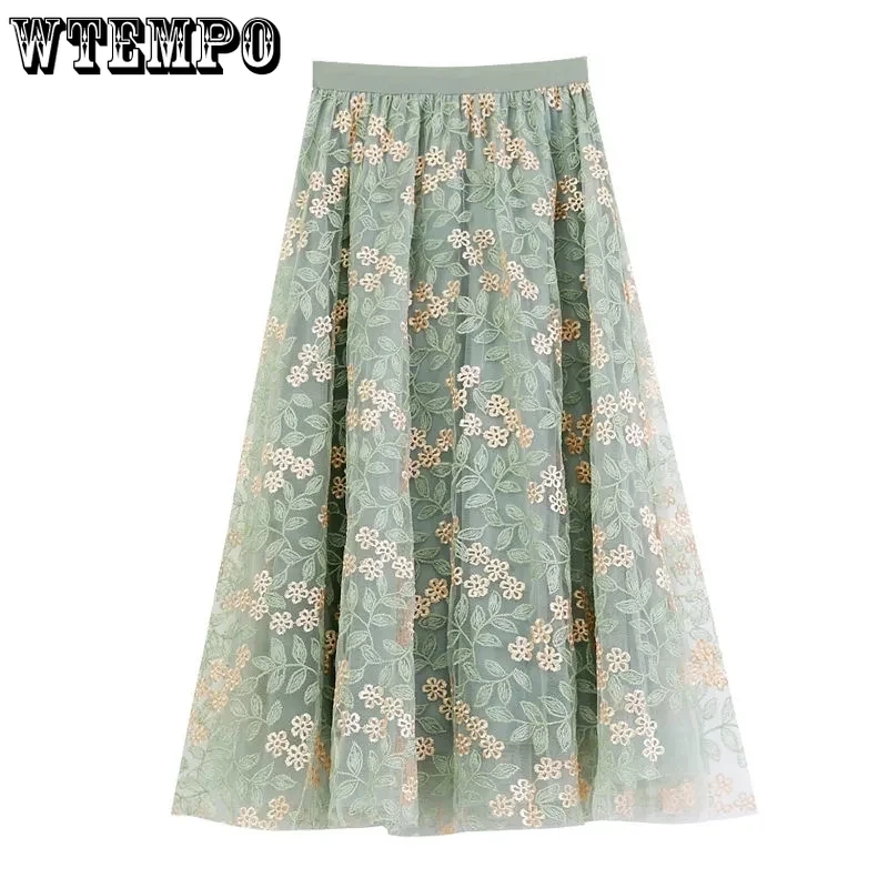Harajuku Floral Tulle Skirts Women High Waist Elegant Big Hem Lace A-line Gauze Skirt Plus Size Loose Faldas Summer Jupe Femme
Harajuku Floral Tulle Skirts Women High Waist Elegant Big Hem Lace A-line Gauze Skirt Plus Size Loose Faldas Summer Jupe Femme