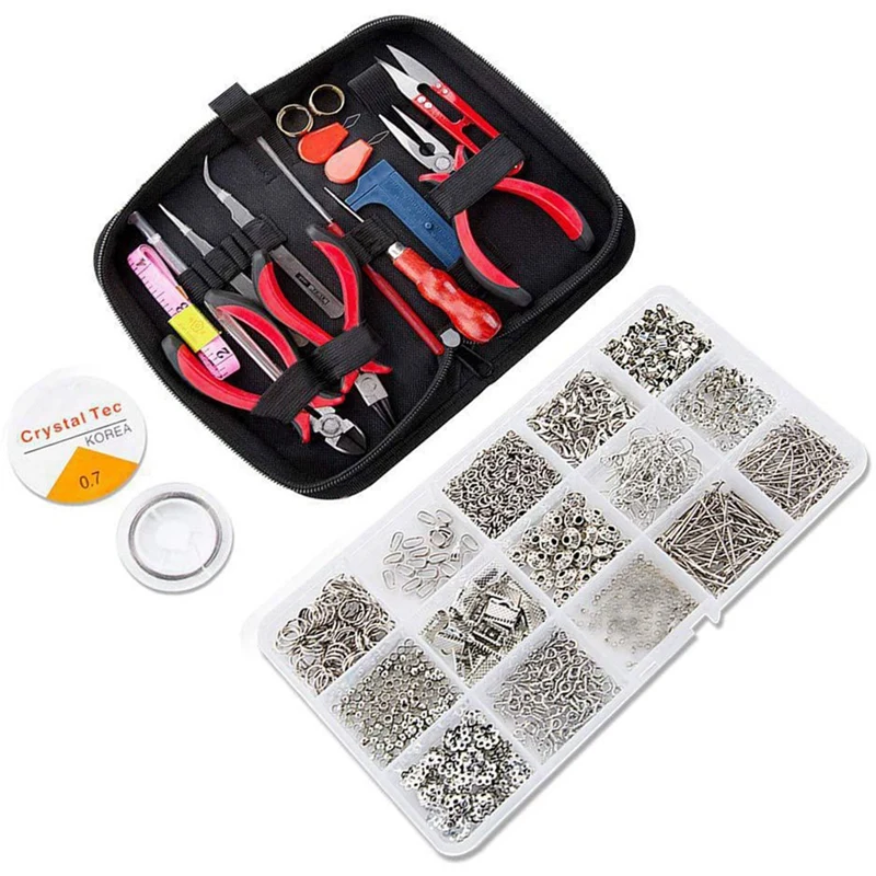 15 Grids DIY Jewelry Tool Material Kit Cutting Pliers Handmade Jewelry Set 1300PCS
15 Grids DIY Jewelry Tool Material Kit Cutting Pliers Handmade Jewelry Set 1300PCS