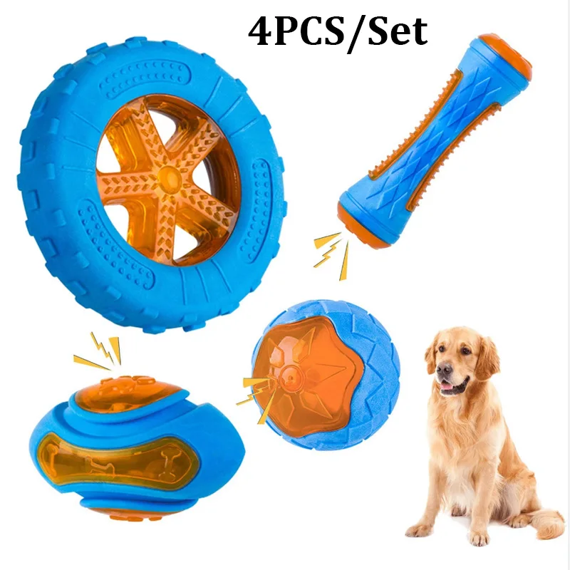 Dog Toys for Dog Rubber Chewing Bite Resistant Squeaky Training Playing Toy Interactive Dog Toys Teeth Cleaning Dog Accessories
Dog Toys for Dog Rubber Chewing Bite Resistant Squeaky Training Playing Toy Interactive Dog Toys Teeth Cleaning Dog Accessories