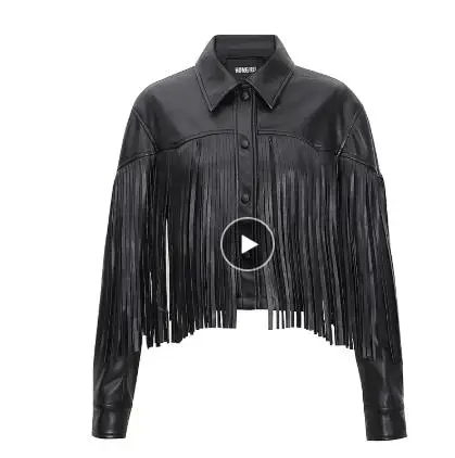 Новинка, Куртки из искусственной кожи с бахромой, женская короткая тонкая кожаная куртка, укороченные куртки в стиле панк-рок, F2085, Прямая по...
Новинка, Куртки из искусственной кожи с бахромой, женская короткая тонкая кожаная куртка, укороченные куртки в стиле панк-рок, F2085, Прямая по...
