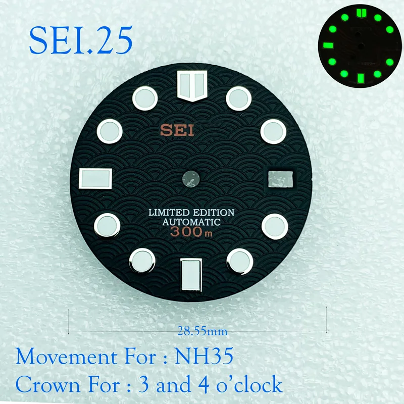 NH35 New Modified Watch Literal C3 Luminous Dial Watch Dial SKX007 Small Millimeter 28.5mm Abalone NH35 Universal SEI.25
NH35 New Modified Watch Literal C3 Luminous Dial Watch Dial SKX007 Small Millimeter 28.5mm Abalone NH35 Universal SEI.25