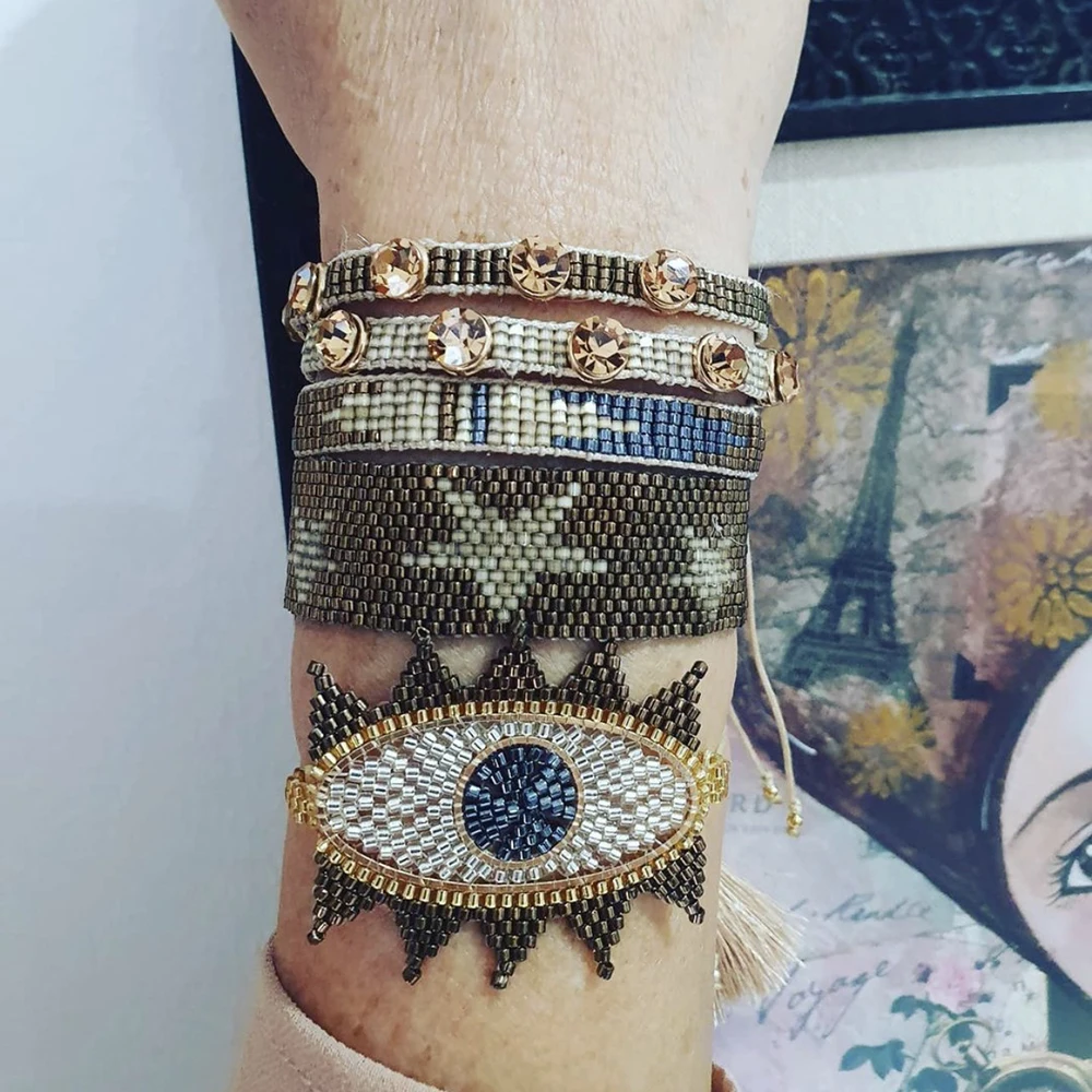 BLUESTAR 3d Turkish Eye Bracelet fashion Star Pulseras Mujer Moda Fashion Crystal Handmade MIYUKI Bead Bracelets 2021
BLUESTAR 3d Turkish Eye Bracelet fashion Star Pulseras Mujer Moda Fashion Crystal Handmade MIYUKI Bead Bracelets 2021