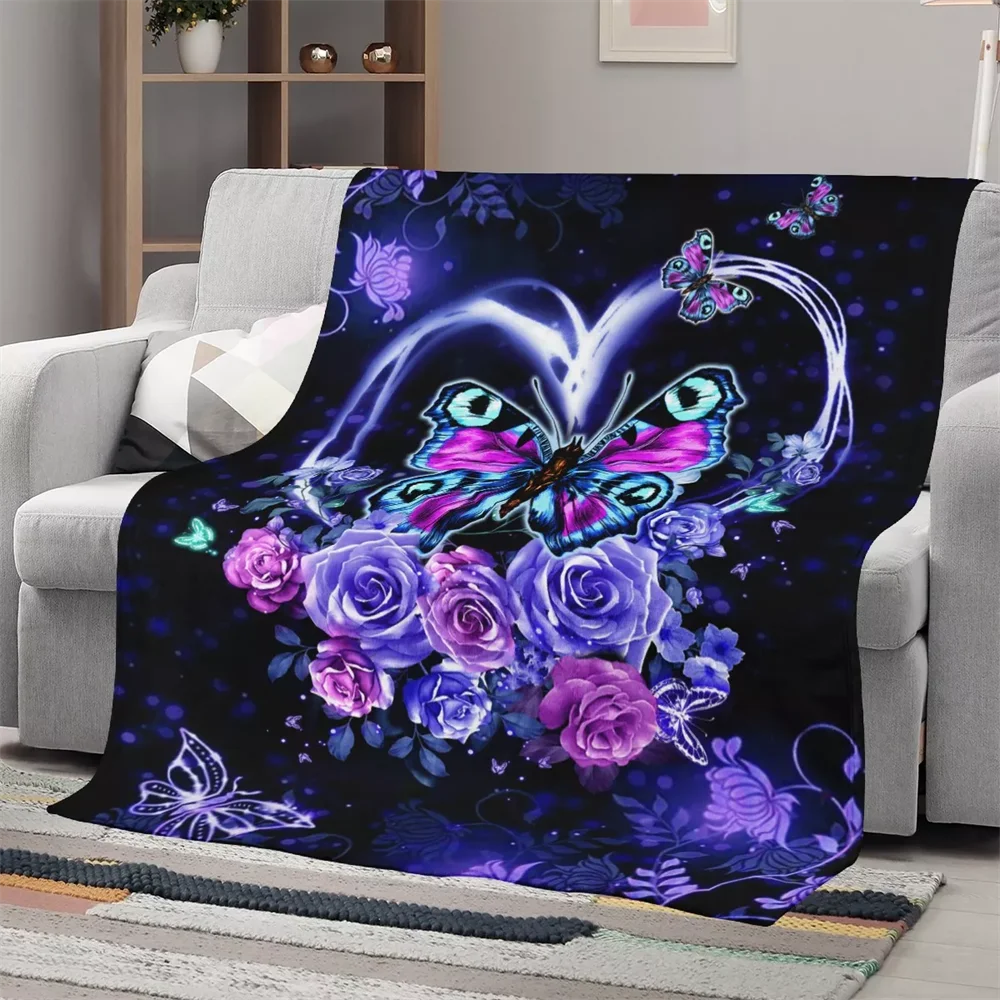 Beautiful Butterfly with Rose Style Fall Thin Single Fleece Blanket Home Textiles Warm Bedroom Throw Blanket Quilt for Adult Kid
Beautiful Butterfly with Rose Style Fall Thin Single Fleece Blanket Home Textiles Warm Bedroom Throw Blanket Quilt for Adult Kid