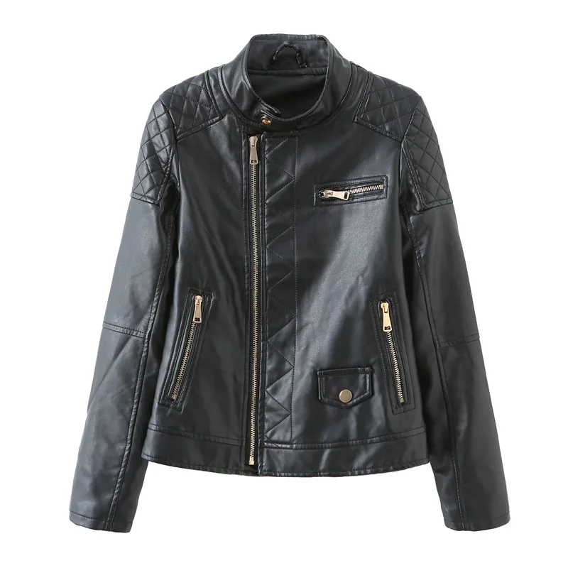 Fashion New Women's Jacket European Leather Jacket Slim Fit PU Leather Motorcycle Female Women's Plus Size Coat
Fashion New Women's Jacket European Leather Jacket Slim Fit PU Leather Motorcycle Female Women's Plus Size Coat