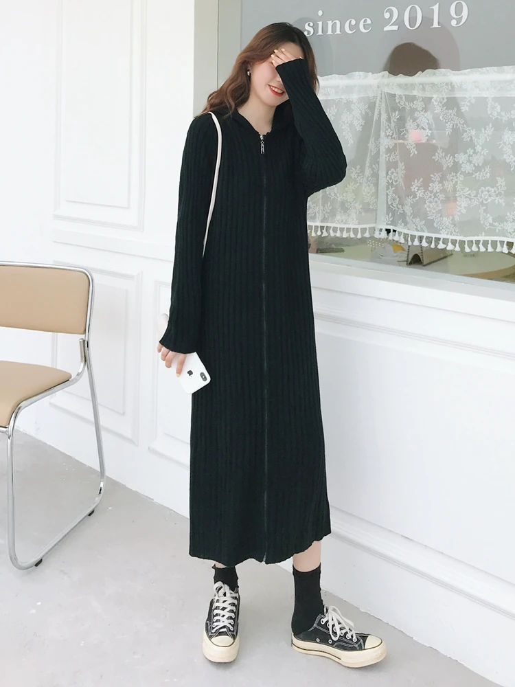 YAMDI warm sweater dress women hooded solid winter woman thick knitted casual autumn cardigan dresses 2020 new loose vestidos
YAMDI warm sweater dress women hooded solid winter woman thick knitted casual autumn cardigan dresses 2020 new loose vestidos