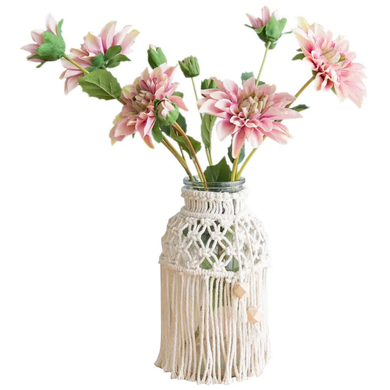 Modern Creative Hand-woven Macrame glass vase tabletop hydroponic vases Dried Flower terrarium glass containers Home Decoration
Modern Creative Hand-woven Macrame glass vase tabletop hydroponic vases Dried Flower terrarium glass containers Home Decoration