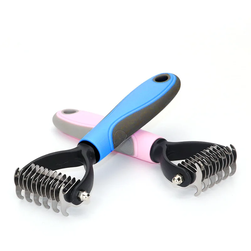 Brush Stainless Double-Sides Grooming Tool For Long Hair Pet Hair Removal Comb Dog Cat Fur Trimming Dematting Comb Deshedding
Brush Stainless Double-Sides Grooming Tool For Long Hair Pet Hair Removal Comb Dog Cat Fur Trimming Dematting Comb Deshedding