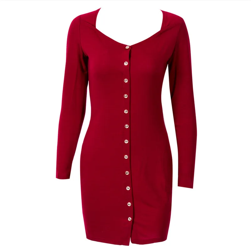 Women Winter Warm Sexy Long Sleeve Christmas Dress Ladies Costume Xmas Buttons Bodycon Slim Short Mini Dress Jumper Pencil Dress
Women Winter Warm Sexy Long Sleeve Christmas Dress Ladies Costume Xmas Buttons Bodycon Slim Short Mini Dress Jumper Pencil Dress