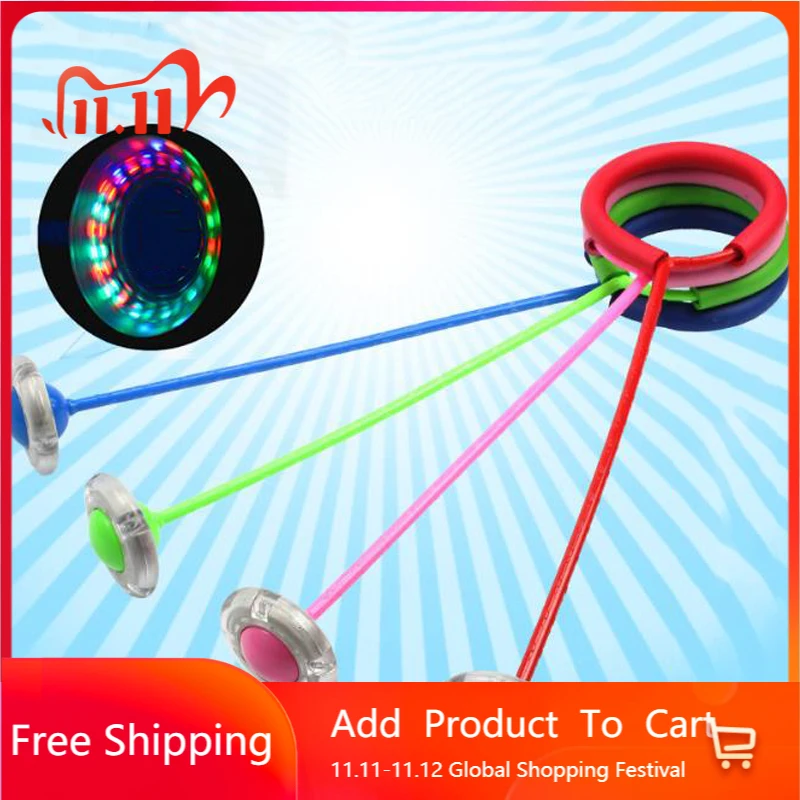 Glowing Bouncing Balls One Foot Flashing Skip Ball Jump Ropes Sports Swing Children's Toy Fitness Playing Fun Entertainment
Glowing Bouncing Balls One Foot Flashing Skip Ball Jump Ropes Sports Swing Children's Toy Fitness Playing Fun Entertainment