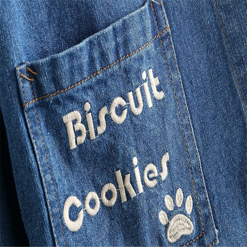 XUANHAO Women Cartoon Embroidery Blue Denim Jackets 2020 Winter Long Sleeve Turndown Collar Pockets Basic Jacket Outerwear
XUANHAO Women Cartoon Embroidery Blue Denim Jackets 2020 Winter Long Sleeve Turndown Collar Pockets Basic Jacket Outerwear