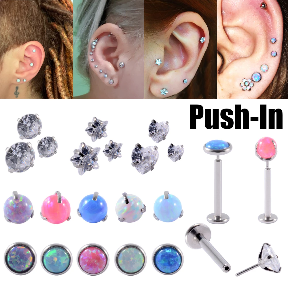 1PC Surgical Steel Opal Zircon Top Threadless Cartilage Tragus Helix Earring Piercing Labret Stud Lip Ring Easy to wear Jewelry
1PC Surgical Steel Opal Zircon Top Threadless Cartilage Tragus Helix Earring Piercing Labret Stud Lip Ring Easy to wear Jewelry