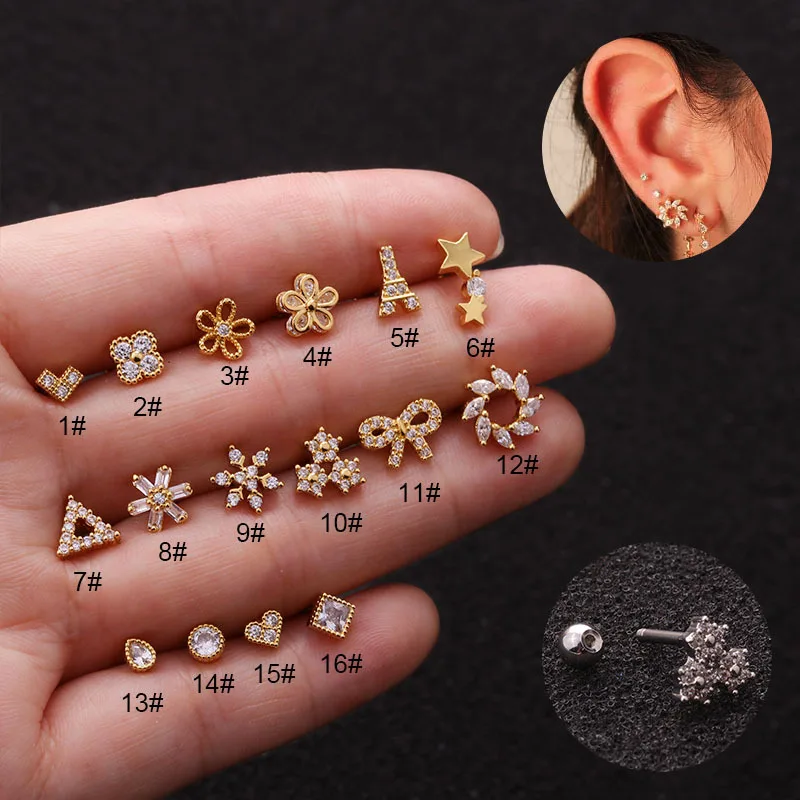 1Piece Korean Fashion Piercing Stud Earrings for Women 2020 Heart Bow Tower Cute Zircon Earrings Christmas Gift for Women
1Piece Korean Fashion Piercing Stud Earrings for Women 2020 Heart Bow Tower Cute Zircon Earrings Christmas Gift for Women