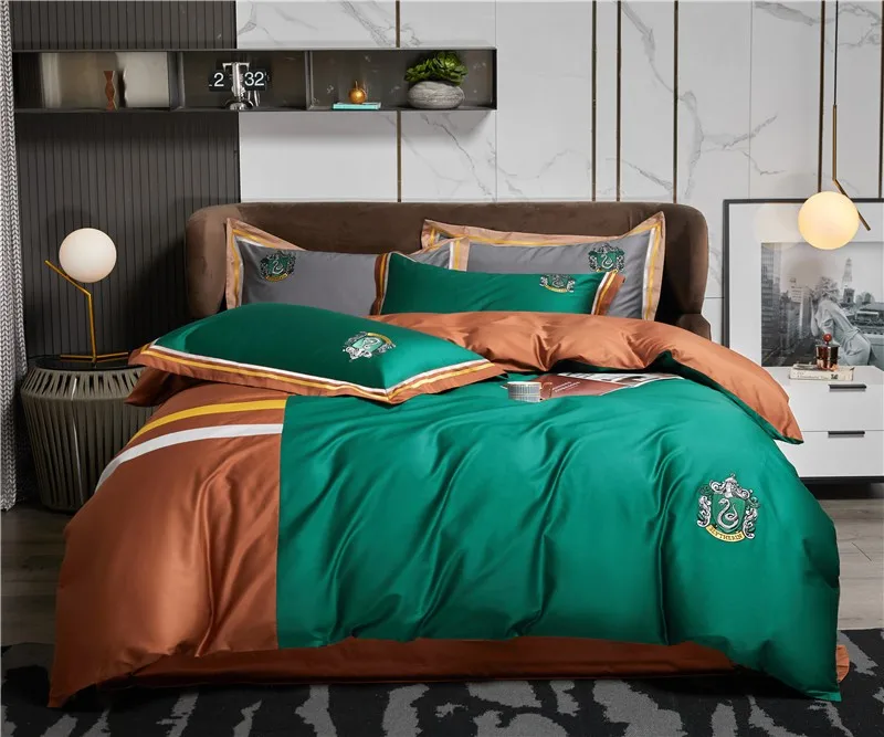 Premium Egyptian Cotton 800TC Orange Green Patchwork Duvet Cover Chic Designer Bedding 4Pcs 1Duvet Cover 1Bed Sheet 2Pillowcases
Premium Egyptian Cotton 800TC Orange Green Patchwork Duvet Cover Chic Designer Bedding 4Pcs 1Duvet Cover 1Bed Sheet 2Pillowcases
