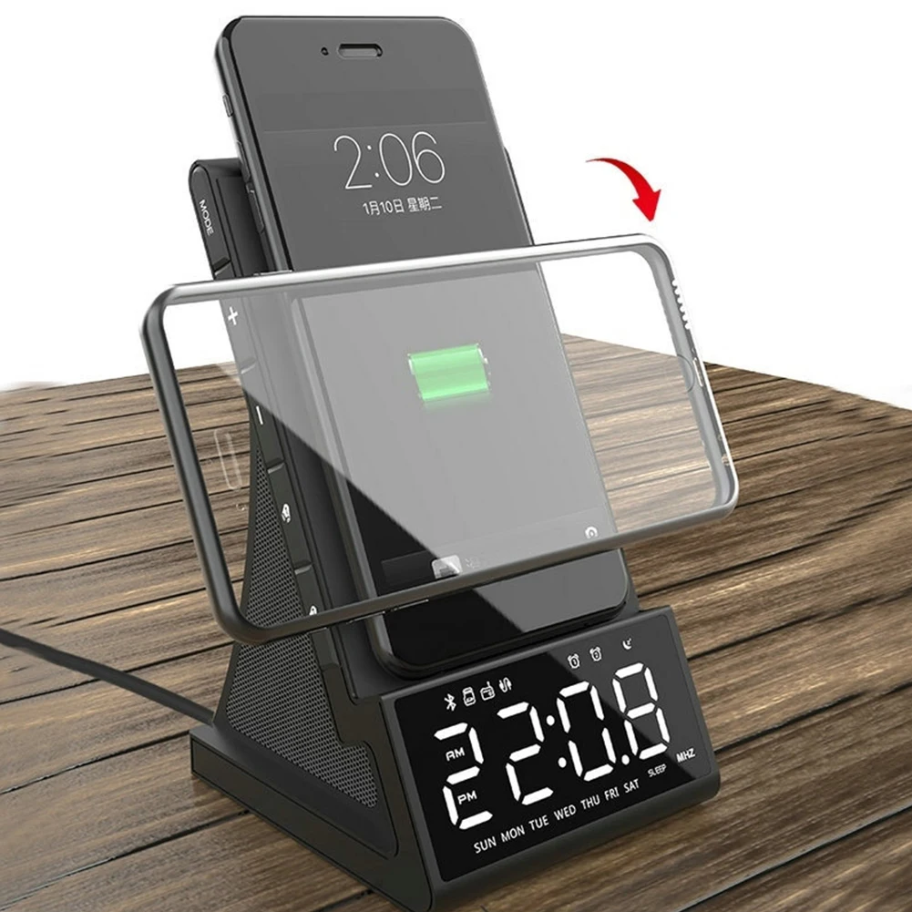 FM Radio LED Display Alarm Clock Gift Wireless Charging With Bluetooth Speaker Fast Charge
FM Radio LED Display Alarm Clock Gift Wireless Charging With Bluetooth Speaker Fast Charge
