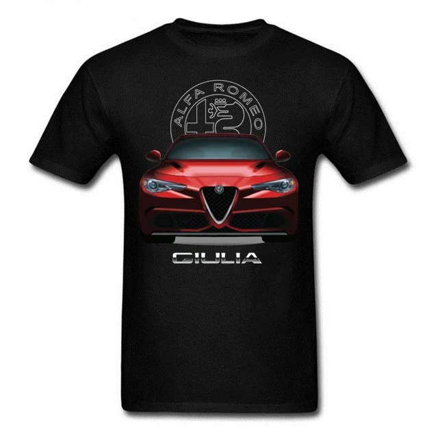 

youth Homme leisure beach T-shirts men woman Sport fitness cotton T shirt 3D Print car mens Tops tee Alfa Romeo Giulia tshirt