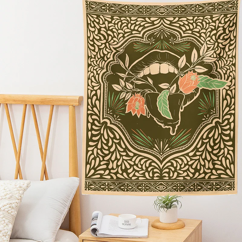 Tarot plant tapestry Flower mouth home decoration witchcraft tapestry Mandala flower wall decoration Hippie Bohemian decorative
Tarot plant tapestry Flower mouth home decoration witchcraft tapestry Mandala flower wall decoration Hippie Bohemian decorative