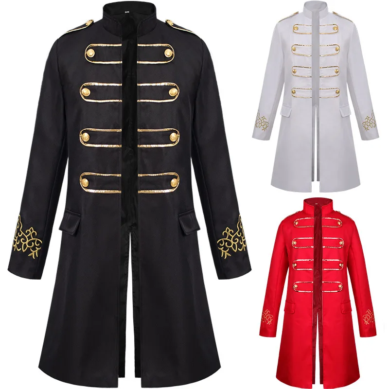 Donsignet Men Jackets 2021 New Halloween Adult Medieval Steampunk Embroidered Men's Long Coat Stage Suit Cosplay Costumes
Donsignet Men Jackets 2021 New Halloween Adult Medieval Steampunk Embroidered Men's Long Coat Stage Suit Cosplay Costumes