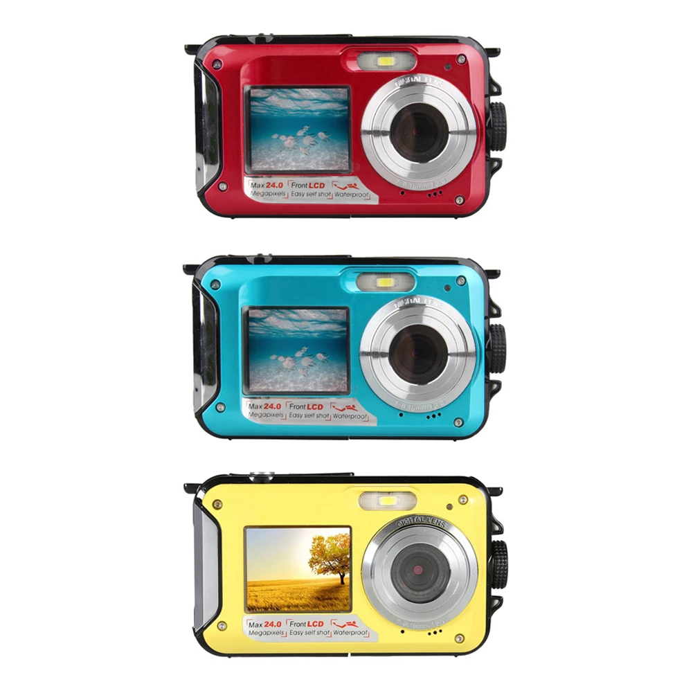 Waterproof Digital Camera 1080P HD 2.4MP Dual Screen Underwater DV Recorder Selfie Video Recorder for Swimming
Waterproof Digital Camera 1080P HD 2.4MP Dual Screen Underwater DV Recorder Selfie Video Recorder for Swimming