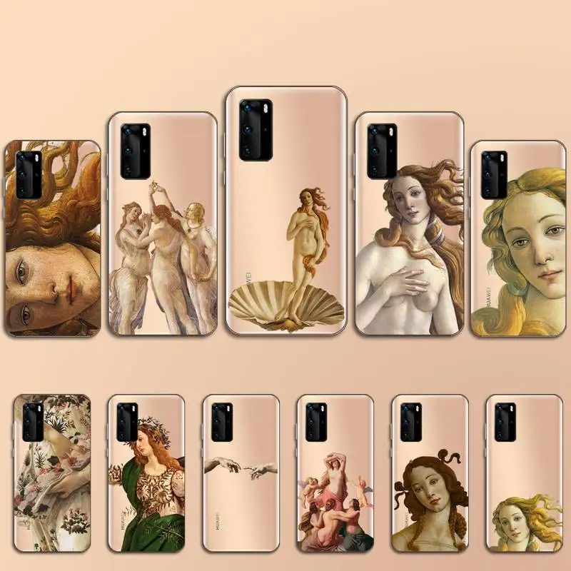 The birth of Venus art pattern Phone Case Transparent for Huawei P 40 20 30 10 mate pro lite plus shell cover funda
The birth of Venus art pattern Phone Case Transparent for Huawei P 40 20 30 10 mate pro lite plus shell cover funda