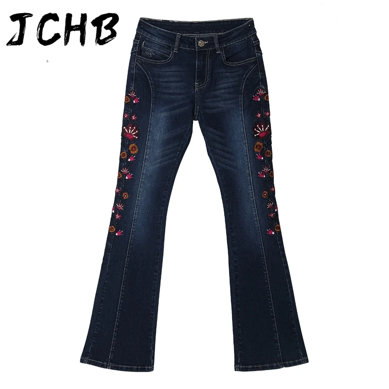 autumn spring 2021 women vintage floral embroidery high waist flare female elastic denim distressed jeans trousers Y674
autumn spring 2021 women vintage floral embroidery high waist flare female elastic denim distressed jeans trousers Y674